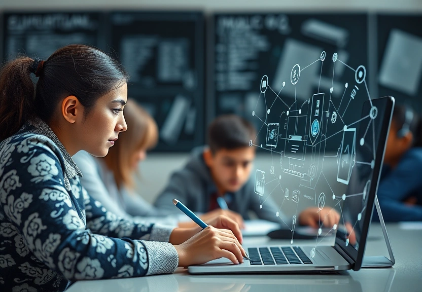 Representação visual: Benefícios da IA na educação: como a tecnologia está moldando o aprendizado em 2025